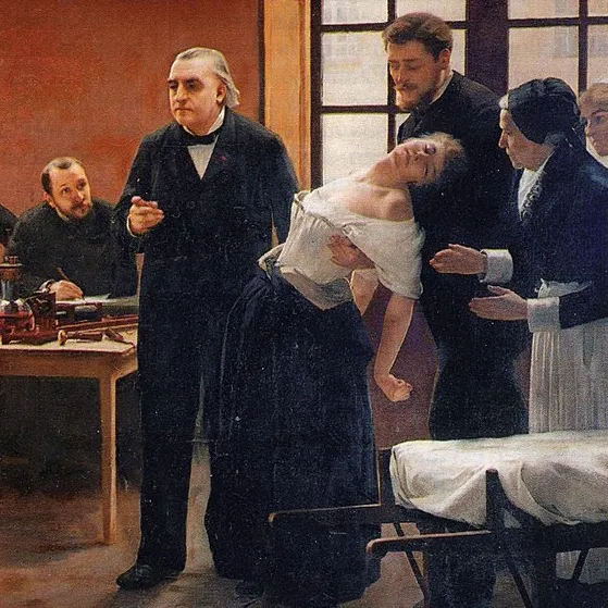 A Clinical Lesson at the Salpêtrière (1887), by André Brouillet. (Wikimedia Commons)