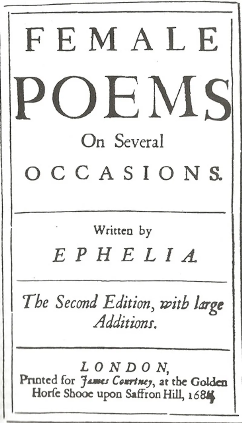 Title-page of Female Poems expanded second edition from 1682
