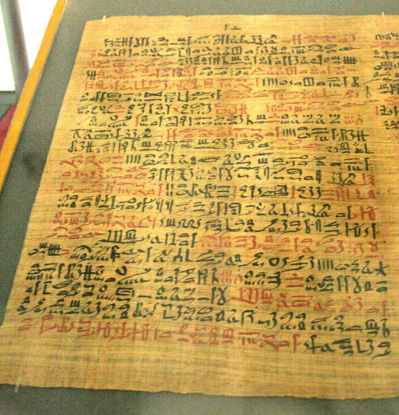 The Ebers Papyrus (c. 1550 BCE) (Wikimedia commons)
