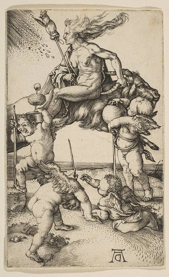 Witch Riding on a Goat, by Albrecht Dürer (circa 1500). (Wikimedia Commons)