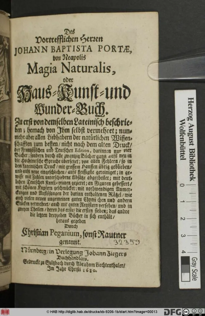 The title page of a 1680 German edition, which was published uncensored in Protestant lands and included the full catalogue of controversial recipes.