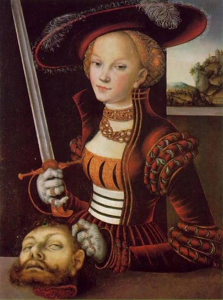 Judith with the head of Holofernes, by Lucas Cranach the Elder (1530), probably inspired by Caterina Sforza. Credit: Wikimedia Commons.