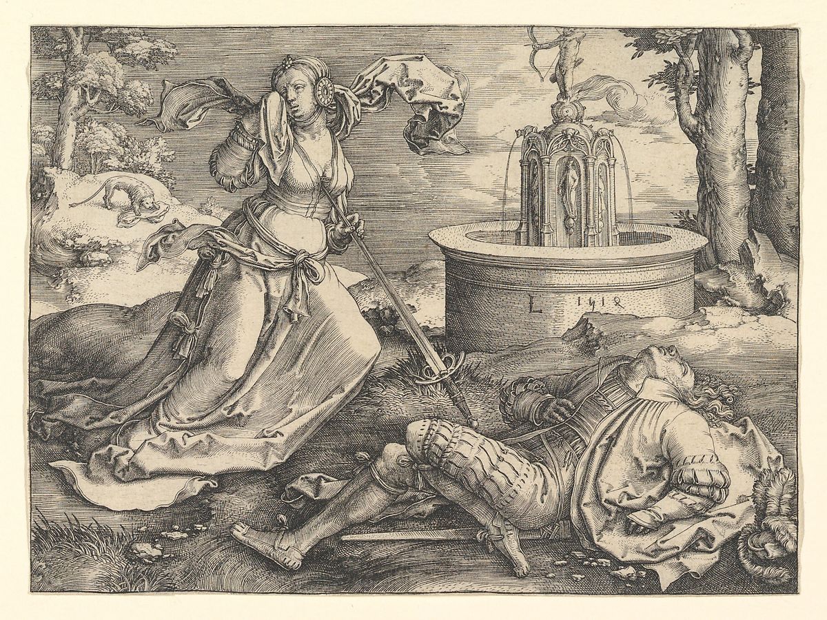 The passions of Pyramus and Thisbe (1514), by Lucas van Leyden. Credit: The Metropolitan Museum of Art.