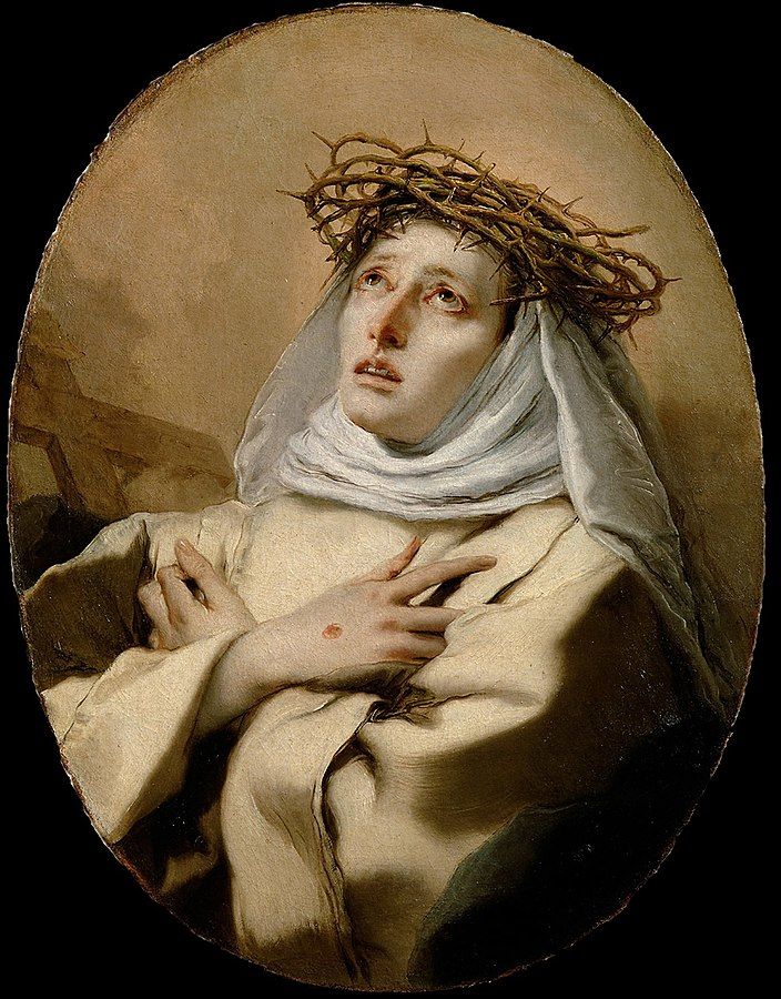 St Catherine of Siena (1746), by Giovanni Battista Tiepolo. (Wikimedia Commons)