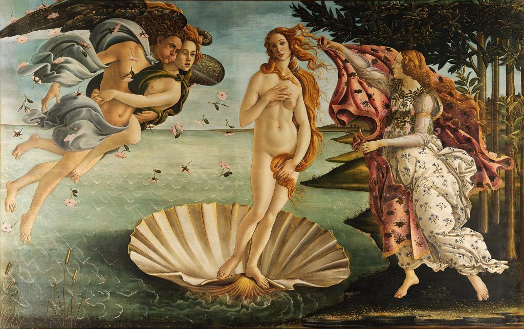 The Birth of Venus, by Sandro Botticelli (1480s). Credit: Wikimedia.