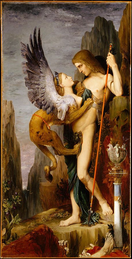 Oedipus and the Sphinx (1864), by Gustave Moreau. (Wikimedia Commons)