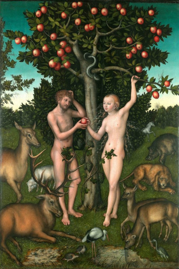 Adam and Eve, by Lucas Cranach the Elder (1526). (Wikimedia Commons)